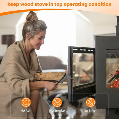 Wood Stove Gasket, 1/4" x 84" Graphite Impregnated Fiberglass Rope Seal and High-Temperature Cement Gasket Replacement for Wood Stoves Door