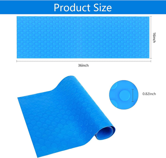 16" x 36" Pool Ladder Mat-Large Swimming Pool Step Mat with Non-Slip Texture-Protective Ladder Pad for Above Ground Pools Liner and Stairs (Dots)