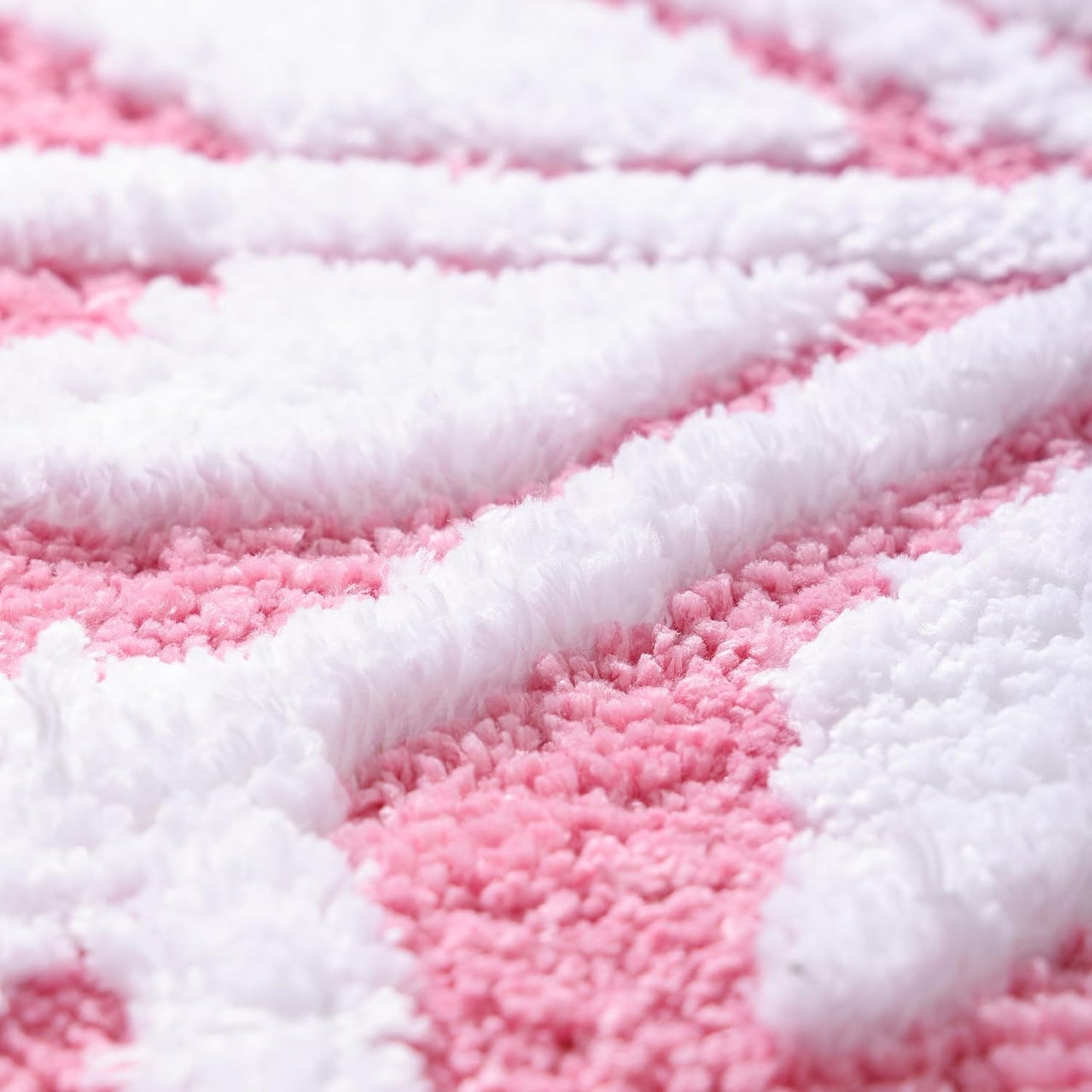 Pink Christmas Decor Snowflake Bathroom Rug, Snowflake Welcome Mat Non Slip Round Shaped Washable Bathtub Rug Bathroom Tub Kitchen Rug Decoration
