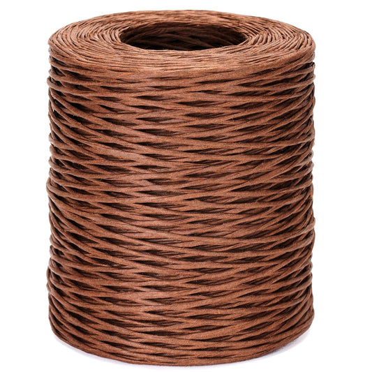 Floral Wire - 656 Feet Rustic Wrapping Wire, Paper Covered, 2mm Brown, Ideal for Crafts, Flower Bouquets, Wedding & Christmas Wreaths