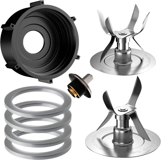 8 Pieces Replacement Part Ice Blades 4961 4980 Jar Bottom Cap 4902 Rubber Gaskets and Coupling Stud Slinger Pin Kit Compatible with Oster & Osterizer Blender Accessories