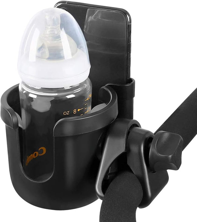 Stroller Cup Holder with Phone Holder, Bike Cup Holder, Universal Cup Holder for Uppababy Nuna Doona Strollers, 2-in-1 Cup Phone Holder for Stroller, Bike, Wheelchair, Walker, Scooter Main Image