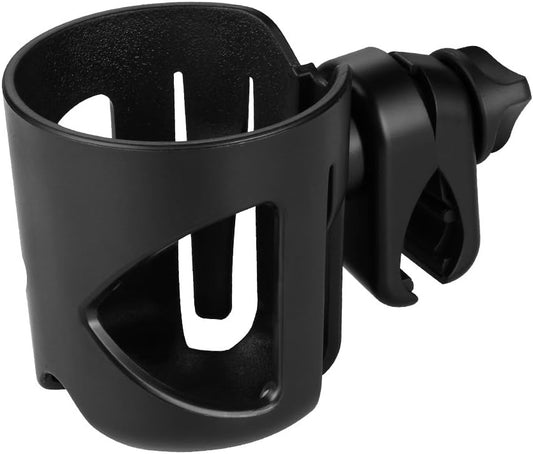Universal Cup Holder, Stroller Cup Holder, 360Â° Rotatable Large Caliber Designed Bottle Holder for Stroller, Bike, Wheelchair, Walker, Scooter, Black.