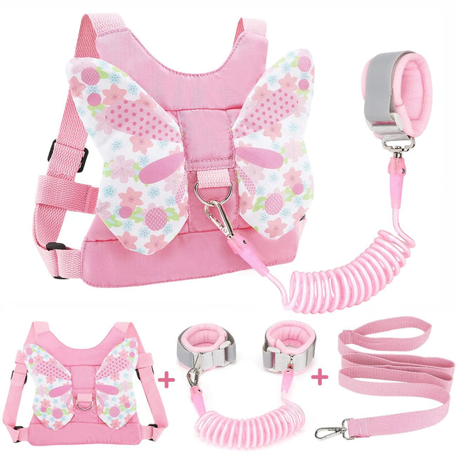 3 in 1 Toddler Harness Leashes + Anti Lost Wrist Link, Kids Harness Children Leash for Girls, Child Anti Lost Leash Baby Cute Harness Belt Strap Hold Kids Close While Walking Hover Image