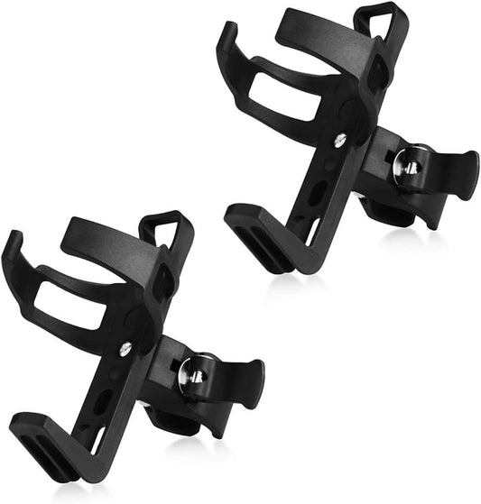 2 Pack Bike Water Bottle Holders No Screws, Universal Bike Cup Holder, 360 Degree Rotatable Bike Water Bottle Cage, Water Bottle Holders for Kids Bike Adult Bike.