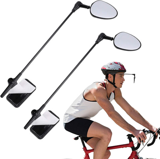 2 Pack Bike Helmet Mirror, 360 Degree Adjustable Lightweight Bicycle Cycling Rear View Helmet Mirror for Cycling, Cycling Accessories.