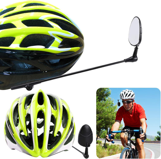 2 Pack Bike Helmet Mirror, 360 Degree Adjustable Lightweight Bicycle Cycling Rear View Helmet Mirror for Cycling, Cycling Accessories.