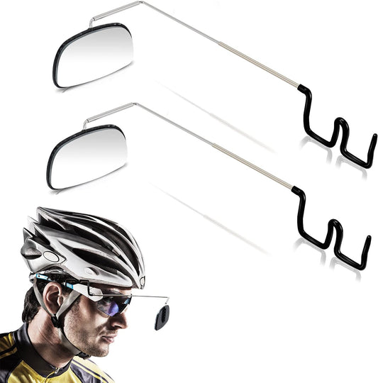 2pcs Bike Eyeglass Mirror, 360 Degree Adjustable Bicycle Cycling Rear View Wide Angle Mirror, Riding Accessories.