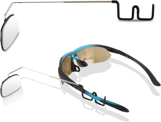 2pcs Bike Eyeglass Mirror, 360 Degree Adjustable Bicycle Cycling Rear View Wide Angle Mirror, Riding Accessories.