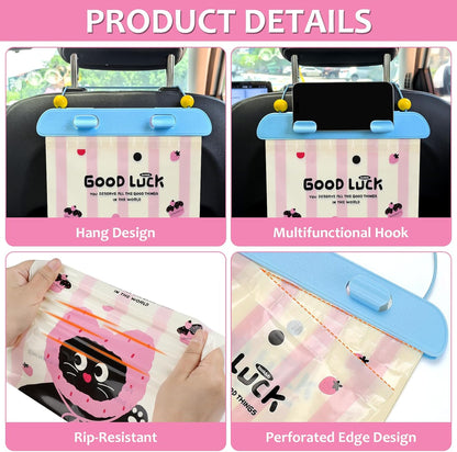 Disposable Car Trash Bag, 20 Pcs Car Garbage Bag Hanging Vehicle Trash Can Auto Rubbish Pouch Dustbin Bags Garbage Container Car Accessories, Leakproof, Smellproof, Portable for Women & Adults