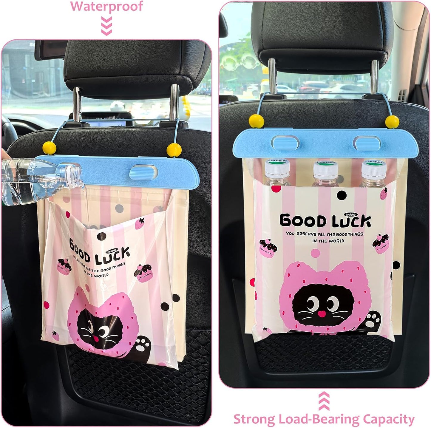 Disposable Car Trash Bag, 20 Pcs Car Garbage Bag Hanging Vehicle Trash Can Auto Rubbish Pouch Dustbin Bags Garbage Container Car Accessories, Leakproof, Smellproof, Portable for Women & Adults