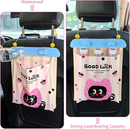 Disposable Car Trash Bag, 20 Pcs Car Garbage Bag Hanging Vehicle Trash Can Auto Rubbish Pouch Dustbin Bags Garbage Container Car Accessories, Leakproof, Smellproof, Portable for Women & Adults