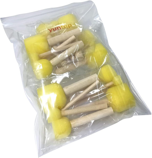 20 pcs Round Sponges Brush Set, 4 Sizes Paint Tools for Kids