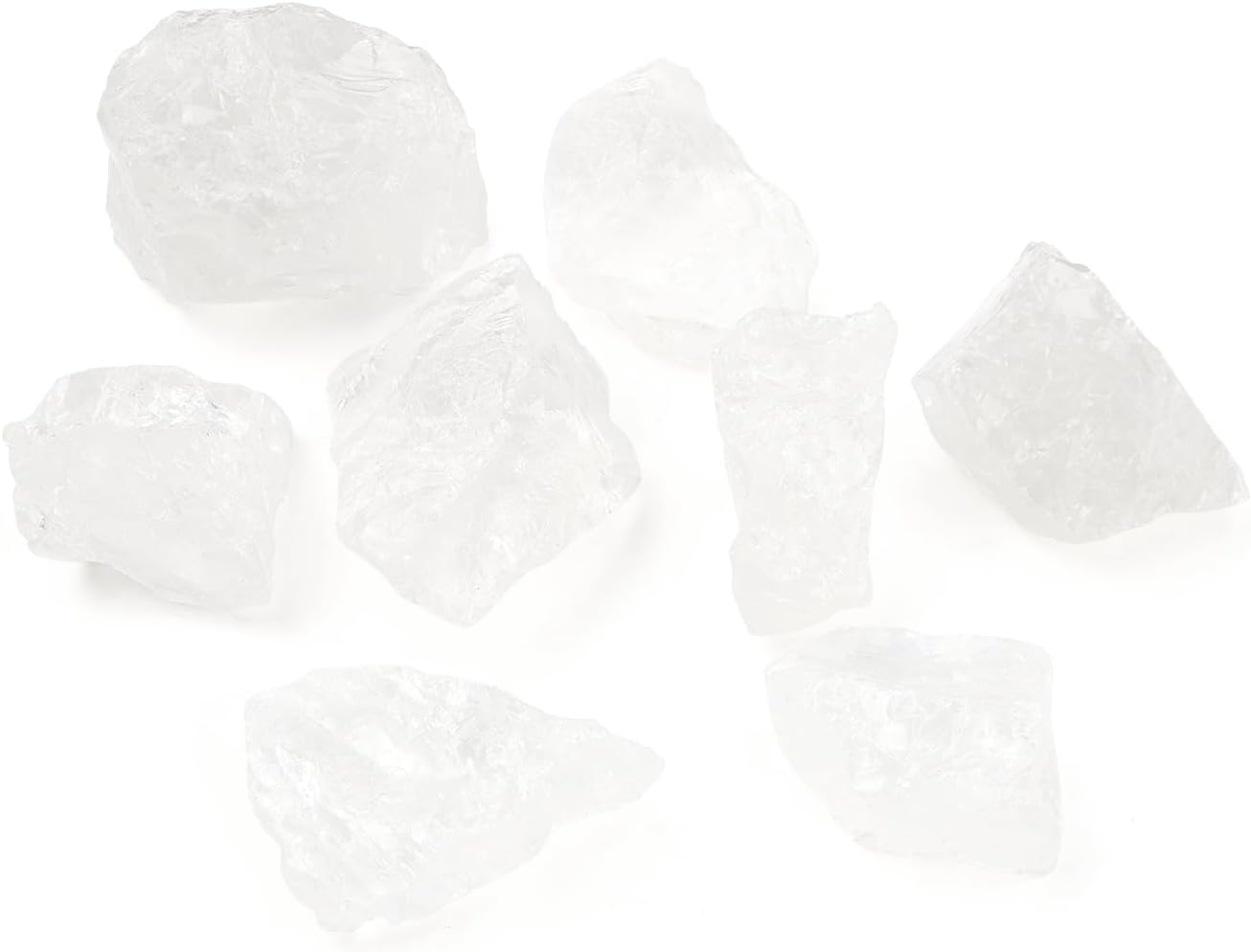0.55 lb Natural Raw Stones Rough Stones Crystal 1.25-2.0" Healing Crystals for DIY, Tumbling, Wire Wrapping, Meditation, Decoration, Fountain Rocks (Clear Quartz).