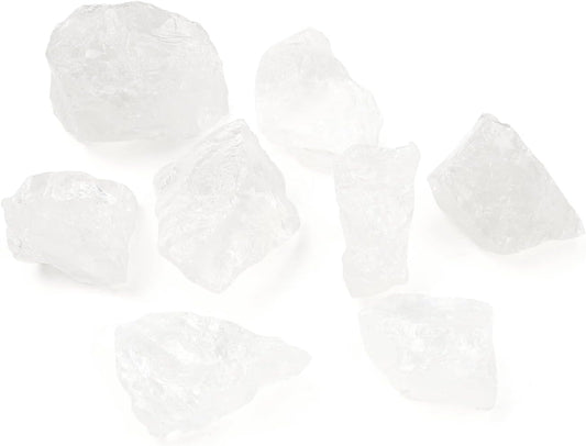 0.55 lb Natural Raw Stones Rough Stones Crystal 1.25-2.0" Healing Crystals for DIY, Tumbling, Wire Wrapping, Meditation, Decoration, Fountain Rocks (Clear Quartz).