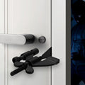 Portable Door Lock - Extra Security for Hotels & Travel - Self-Adhesive No Drilling Required - Black - 1 Piece.