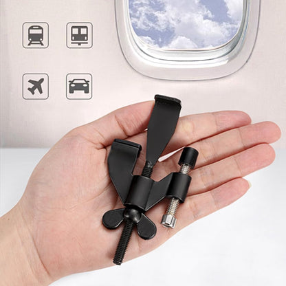 Portable Door Lock - Extra Security for Hotels & Travel - Self-Adhesive No Drilling Required - Black - 1 Piece.