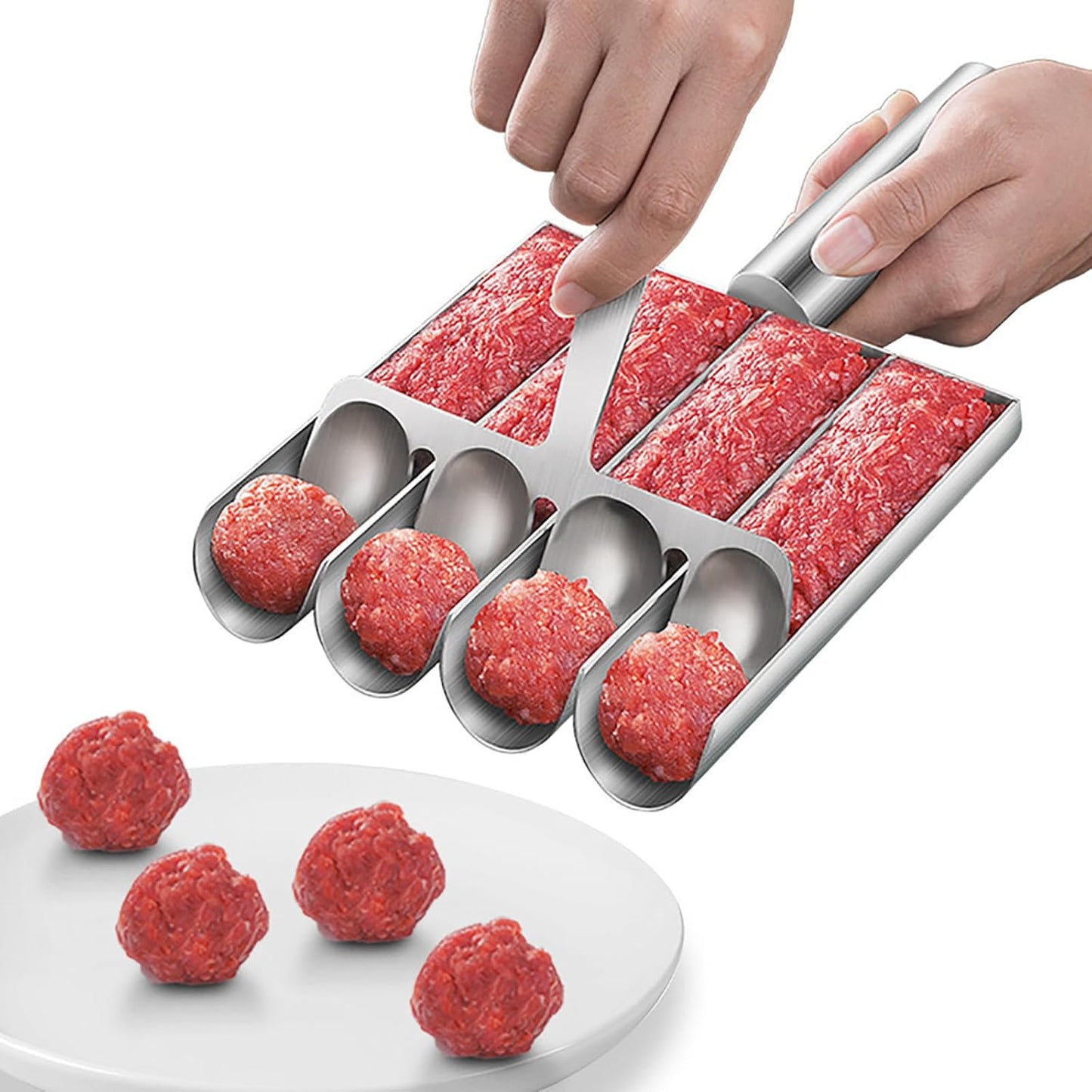 Stainless Steel Silver Meatball Maker Spoon - 1 Piece