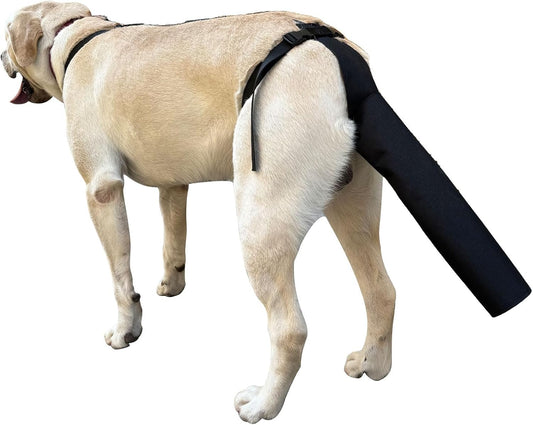 Adjustable Nylon Dog Tail Protector - Black - 1 Piece - Tail Protection.