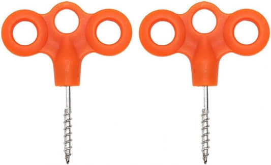 Orange Tent Pegs 2 Pack Heavy Duty Camping Outdoor Activities Stakes.