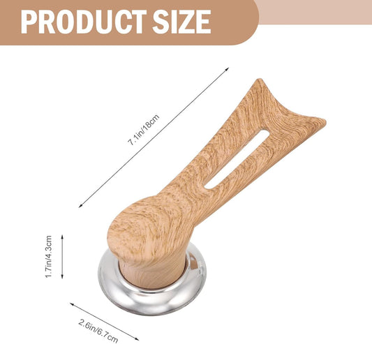 2 Pack Universal Pan Lid Knob Replacement Handle Heat Resistant Wooden & Red.