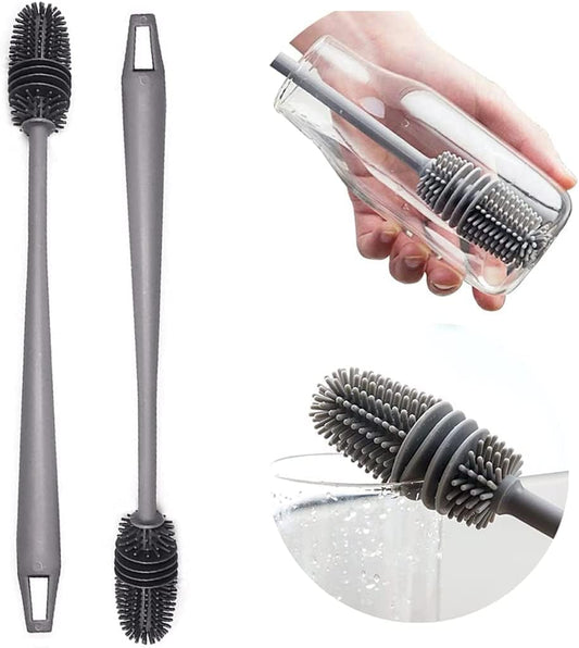 Silicone Bottle Brush - Hygienic Cleaner for Baby Bottles, Drink Bottles & Vases - Scratch Resistant - 1 Piece.