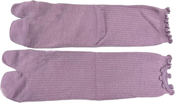 3 Pairs Women's Split Toe Slipper Socks Purple.