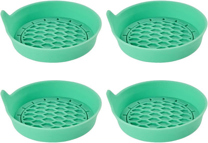 Car Silicone Anti-Slip Mats - Interior Accessories - Green - Pack of 4.