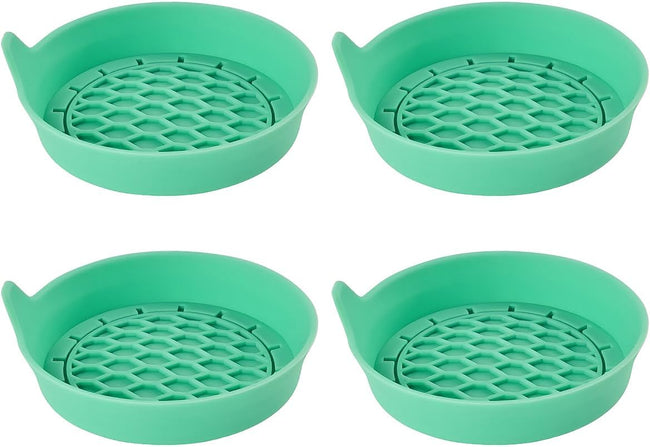 Car Silicone Anti-Slip Mats - Interior Accessories - Green - Pack of 4. Hover Image