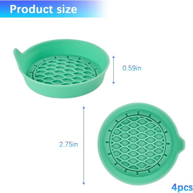 Car Silicone Anti-Slip Mats - Interior Accessories - Green - Pack of 4 Main Image