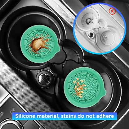 Car Silicone Anti-Slip Mats - Interior Accessories - Green - Pack of 4.