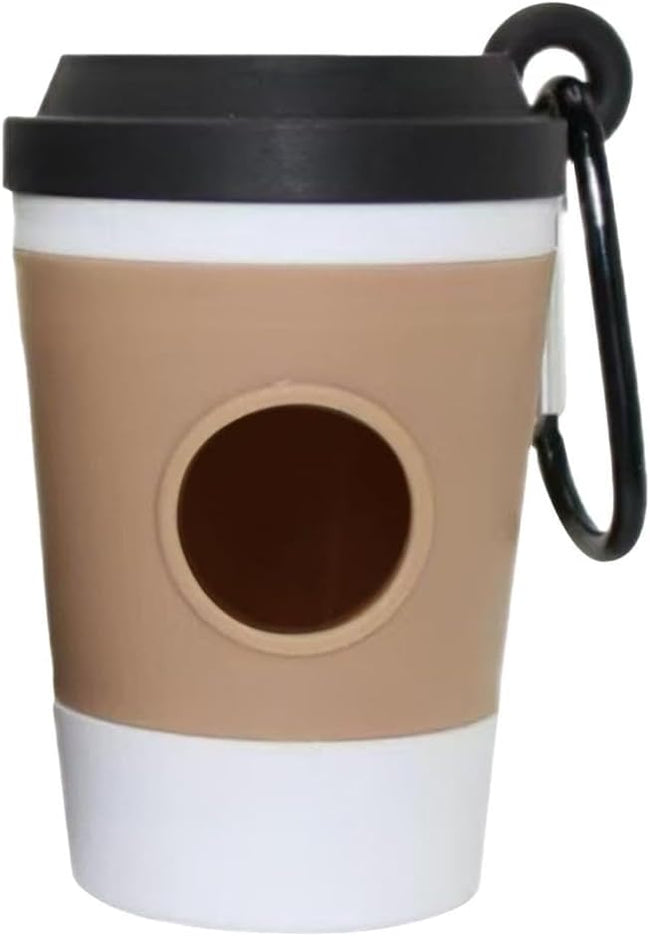 Dog Backpack Shoulder Coffee Cup Dispenser with Carabiner Clip for Belt & Backpack. Hover Image