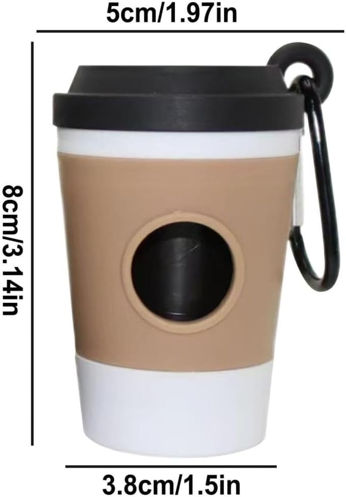Dog Backpack Shoulder Coffee Cup Dispenser with Carabiner Clip for Belt & Backpack