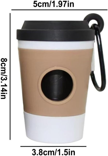 Dog Backpack Shoulder Coffee Cup Dispenser with Carabiner Clip for Belt & Backpack