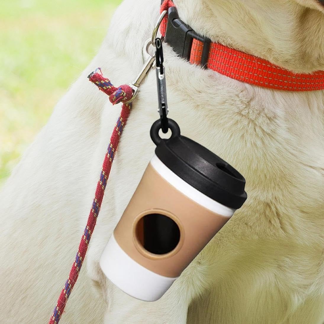 Dog Backpack Shoulder Coffee Cup Dispenser with Carabiner Clip for Belt & Backpack