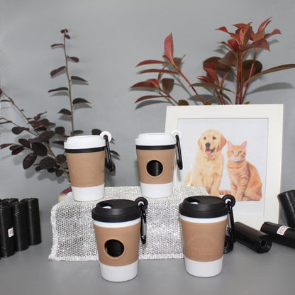 Dog Backpack Shoulder Coffee Cup Dispenser with Carabiner Clip for Belt & Backpack