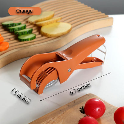 Adjustable Mandoline Slicer with Handle and Safety Guard - Cuts 6 Slices at Once - Vegetable Cutter for Cucumber Carrot Potato - 2 Pack
