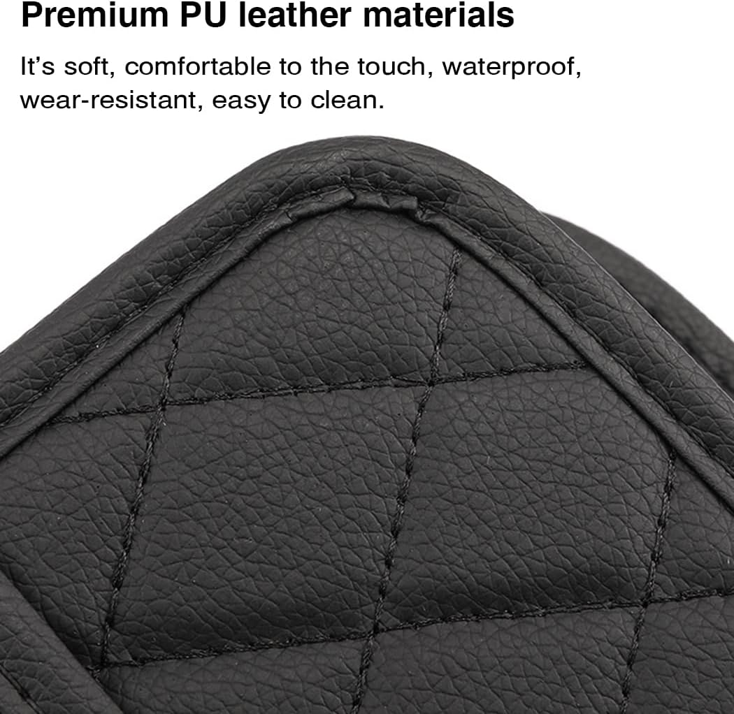 Car Seat Organizer 2 Pack - Black Backrest Storage Bag with Pockets - Car Interior Accessory.