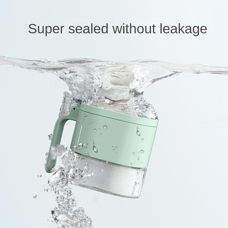 2 Piece Stylish Airtight Herb Jars with Spoon in Lid for Sugar & Salt