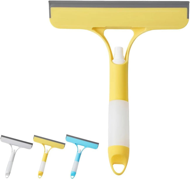 3-in-1 Window Wiper with Spray - Squeegee, Washer & Microfiber Cleaner for Streak-Free Windows, Showers & Cars - Set of 1. Hover Image