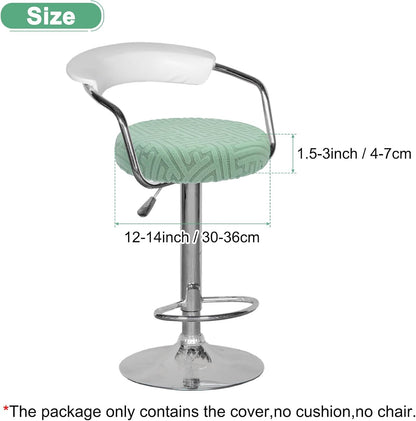Elastic Chair Cover Round 30-36cm Mint Green Washable Stretchable Stool Cover