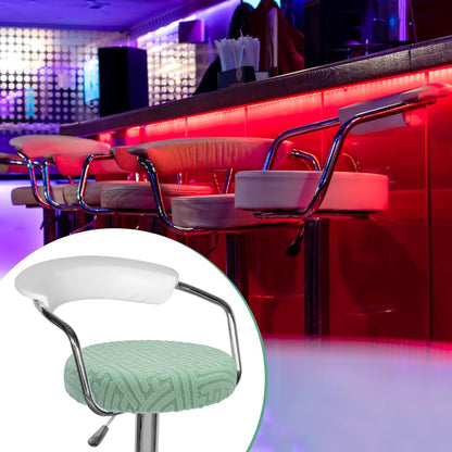 Elastic Chair Cover Round 30-36cm Mint Green Washable Stretchable Stool Cover