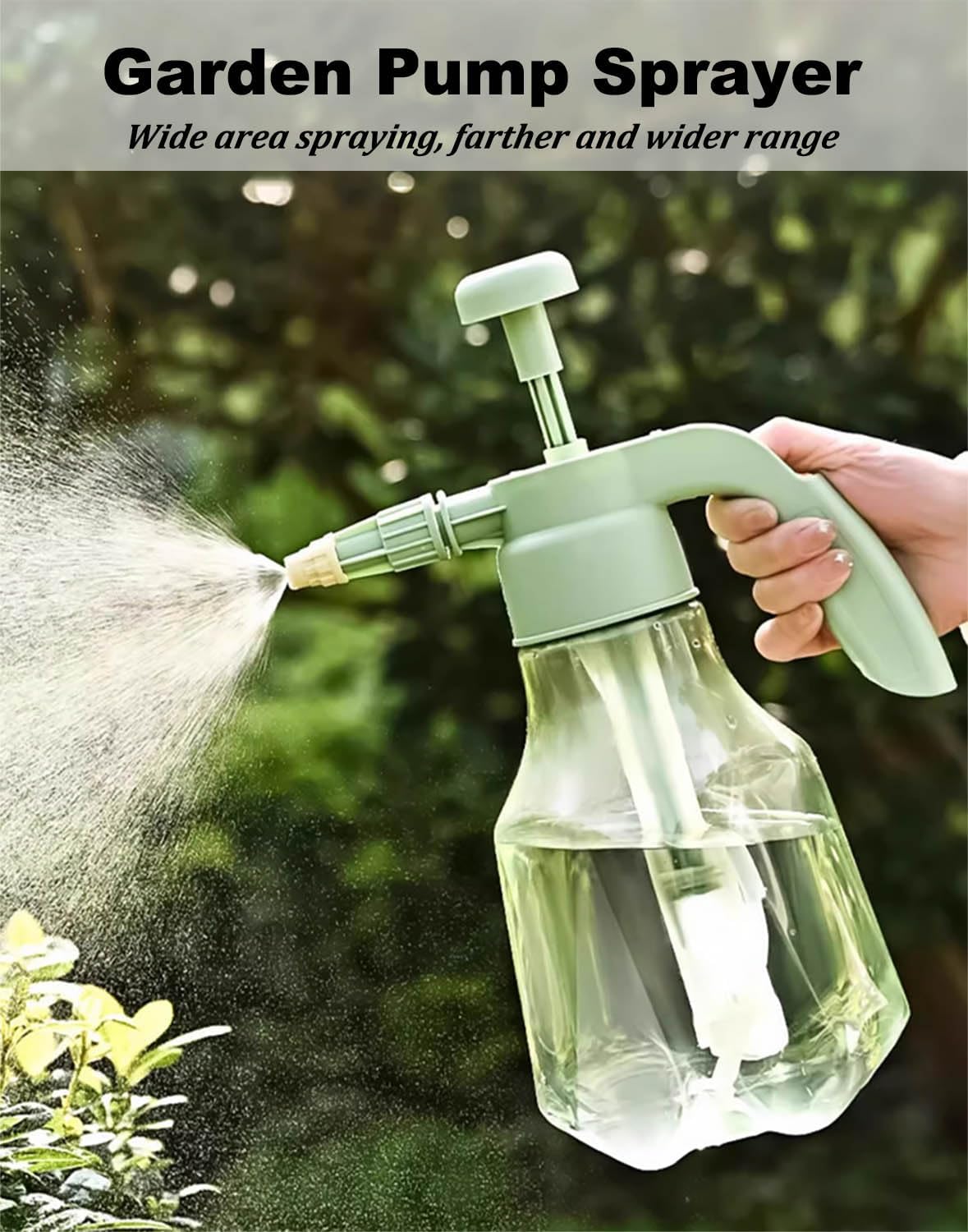 1.5L Pressure Sprayer with Adjustable Nozzle - Garden Plant Watering and Cleaning Tool