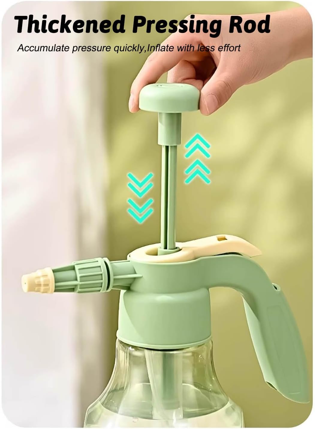 1.5L Pressure Sprayer with Adjustable Nozzle - Garden Plant Watering and Cleaning Tool