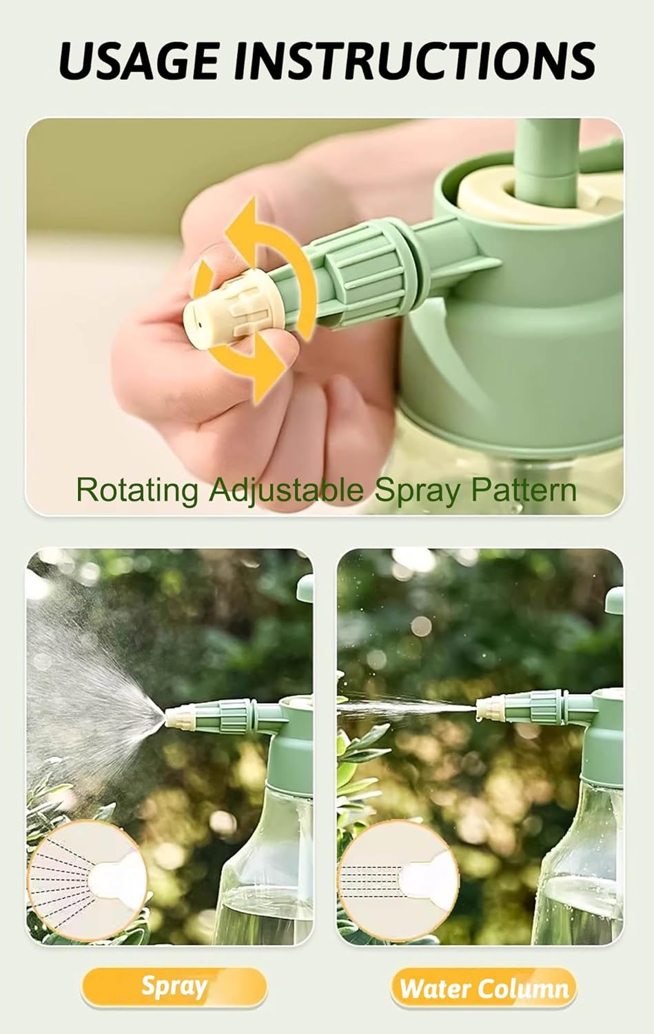 1.5L Pressure Sprayer with Adjustable Nozzle - Garden Plant Watering and Cleaning Tool
