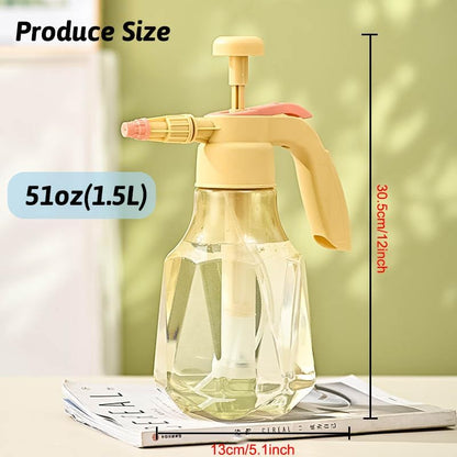 1.5L Pressure Sprayer with Adjustable Nozzle - Garden Plant Watering and Cleaning Tool