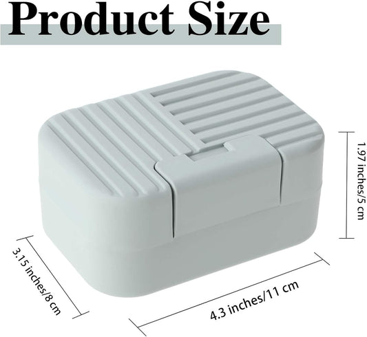 2 Pack Travel Soap Case with Lever - Holder for Soap & Shampoo Bars with Secure 4-Point Closure.