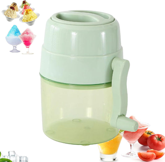 1 Piece Green Manual Multifunctional Slushy Machine Ice Crusher Portable Snow Cone Maker Household Small Ice Breaker for Cafes Restaurants Ice Cream Shops.