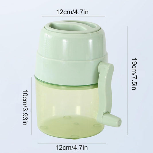 1 Piece Green Manual Multifunctional Slushy Machine Ice Crusher Portable Snow Cone Maker Household Small Ice Breaker for Cafes Restaurants Ice Cream Shops.