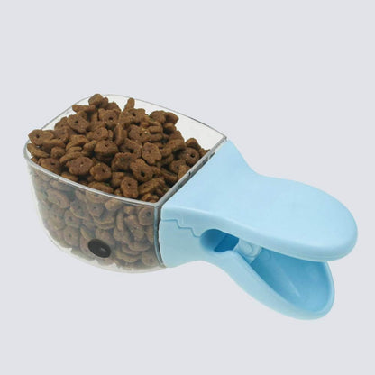 3-Piece Pet Food Scoop Set 2-in-1 Dog Cat Feeding Spoon with Food Bag Sealing Clip.